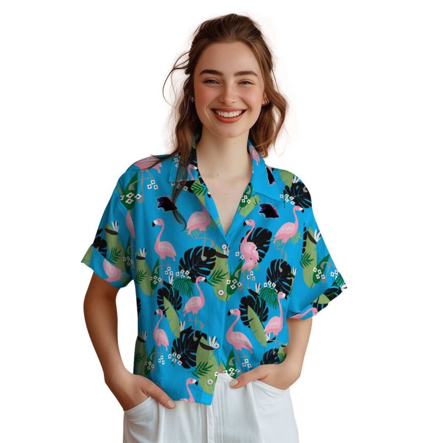 Godzilla Tropical Flamingo Hawaiian Shirt Top rated