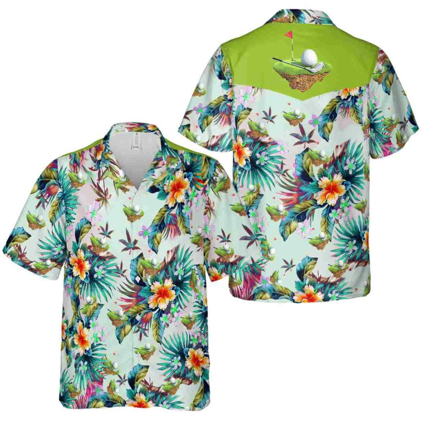 Golf Floral Burst Hawaiian Shirt Premium grade