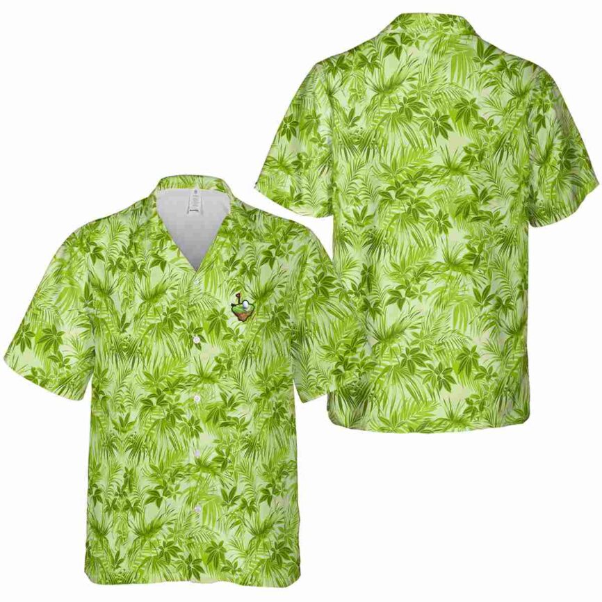 Golf Foliage Print Hawaiian Shirt Premium grade
