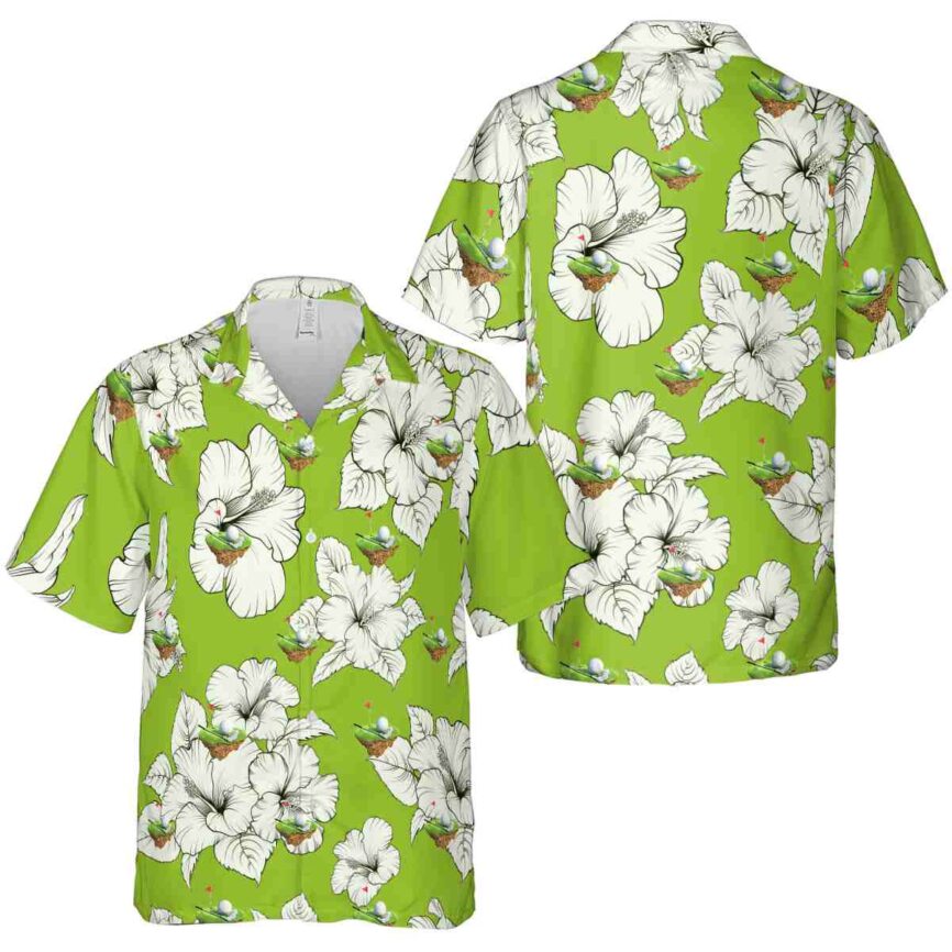 Golf Hibiscus Flower Hawaiian Shirt Premium grade