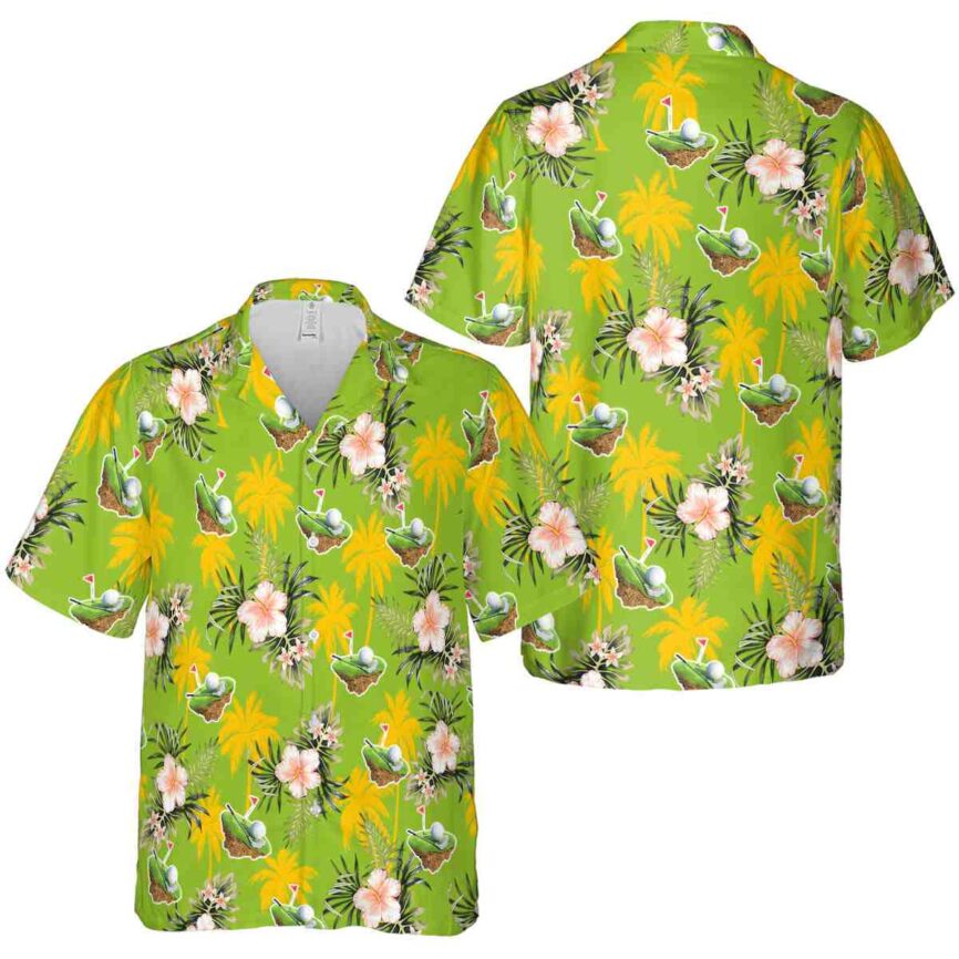 Golf Hibiscus Palm Hawaiian Shirt Premium grade