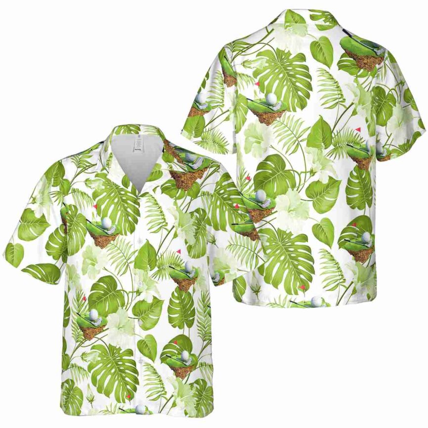 Golf Leaf Pattern Hawaiian Shirt Premium grade