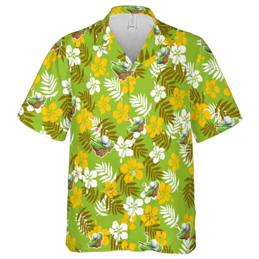 Golf Leafy Hibiscus Hawaiian Shirt Fashion forward