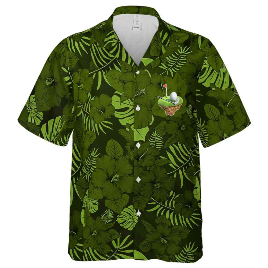 Golf Monochrome Floral Hawaiian Shirt Fashion forward