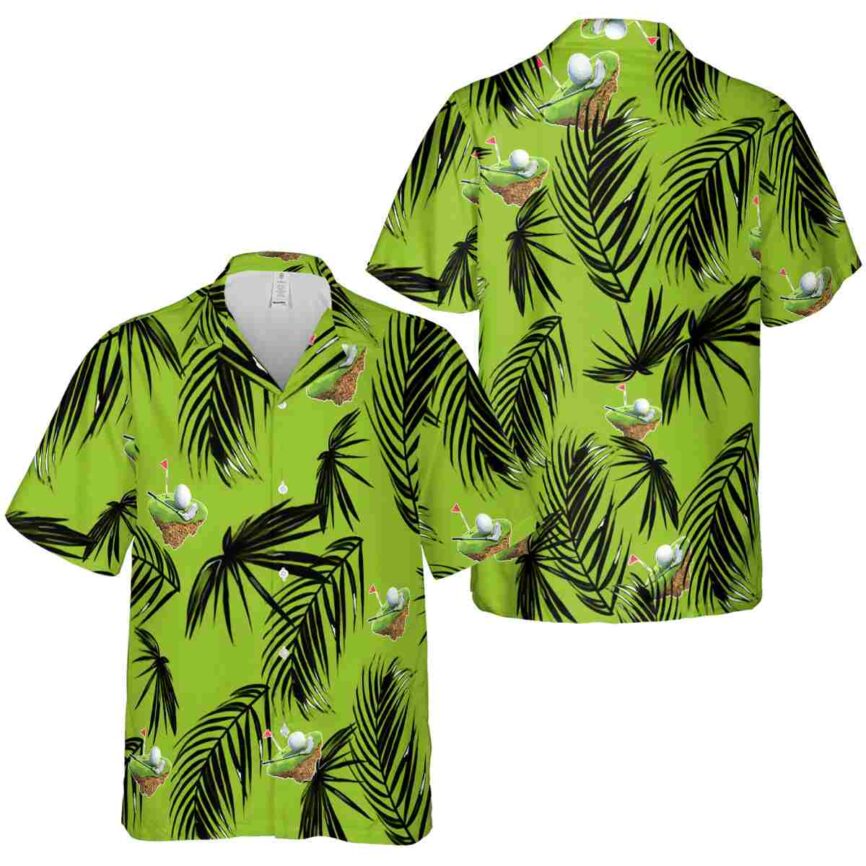 Golf Monochrome Palm Hawaiian Shirt Premium grade