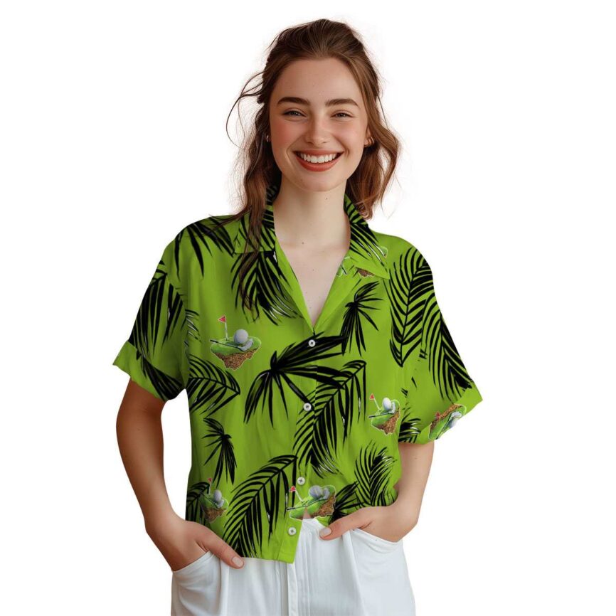 Golf Monochrome Palm Hawaiian Shirt Top rated