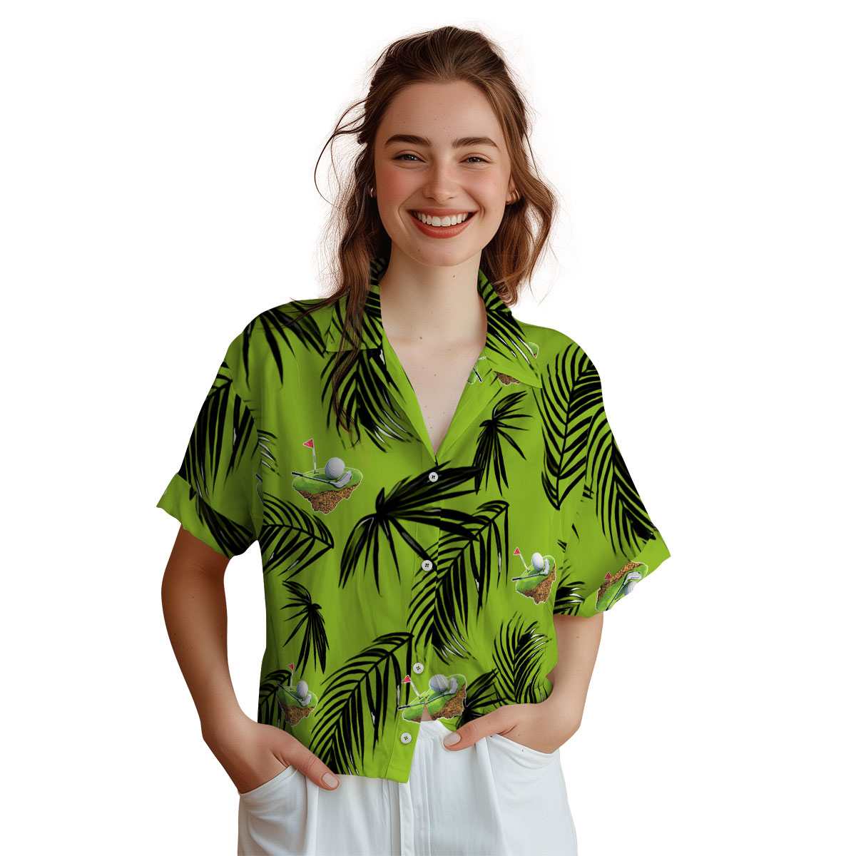 Golf Monochrome Palm Hawaiian Shirt Top rated Golf Monochrome Palm Hawaiian Shirt Top rated