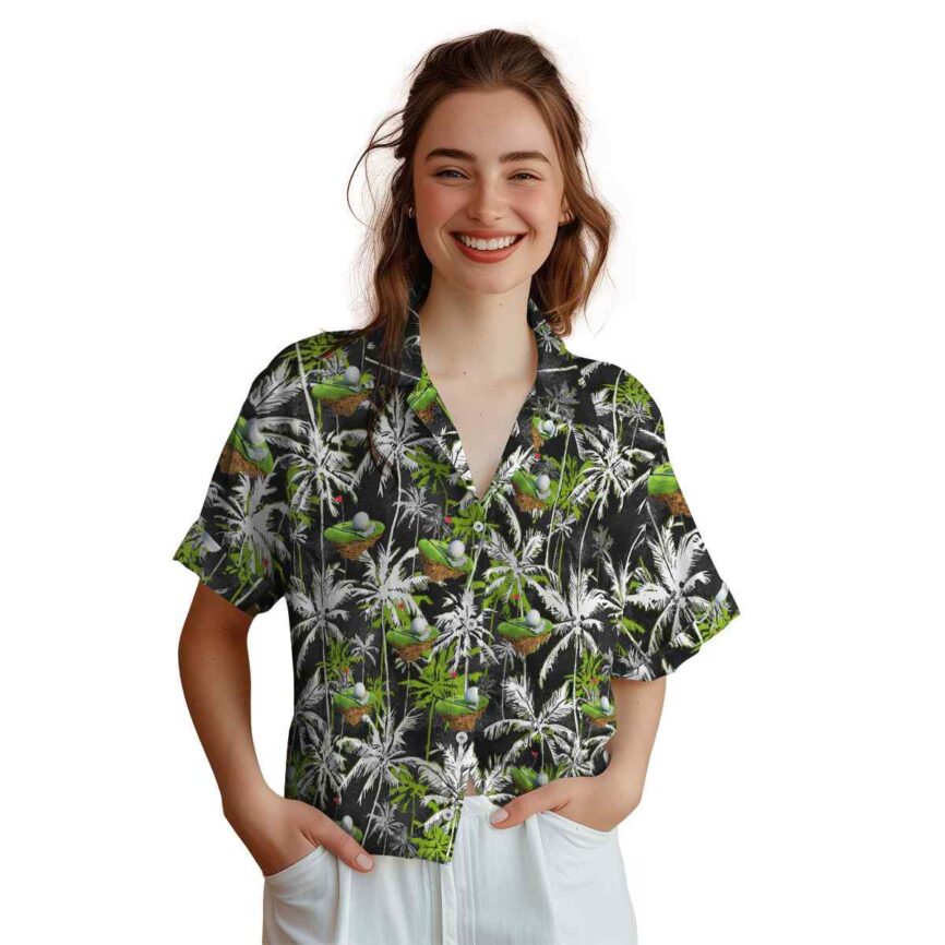 Golf Palm Themed Hawaiian Shirt Top rated
