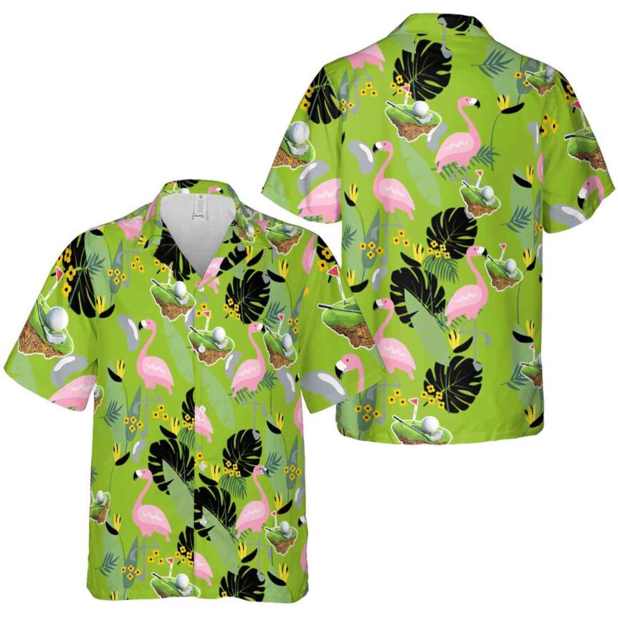 Golf Pink Flamingo Hawaiian Shirt Premium grade