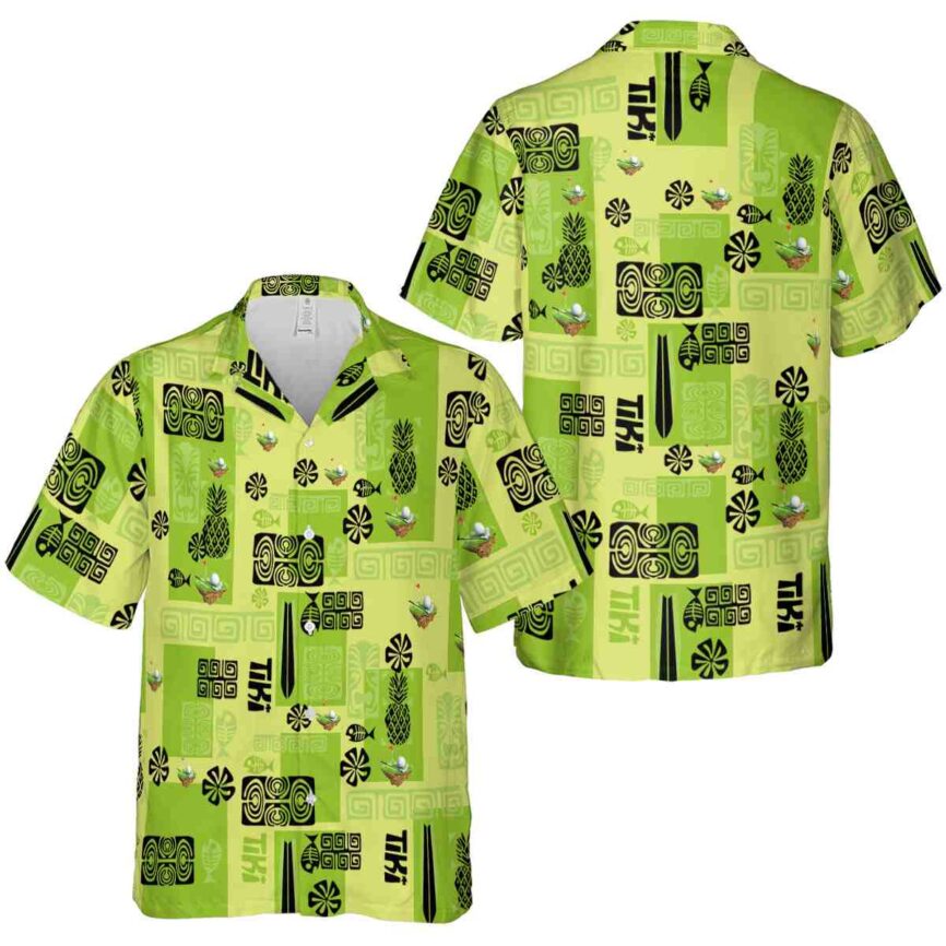 Golf Tiki Motifs Hawaiian Shirt Premium grade