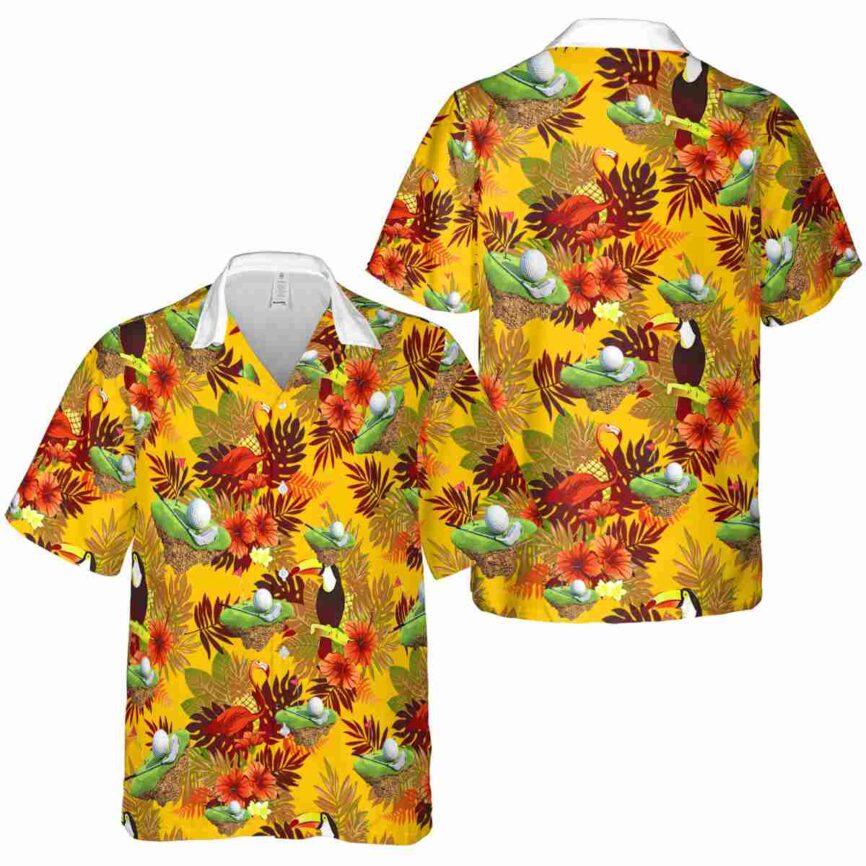 Golf Tropical Bird Hawaiian Shirt Premium grade