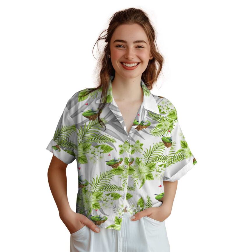 Golf Tropical Blossom Hawaiian Shirt Top rated