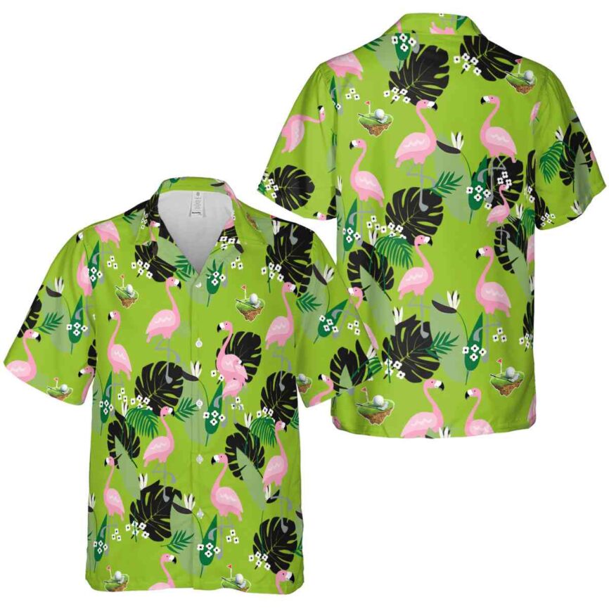 Golf Tropical Flamingo Hawaiian Shirt Premium grade