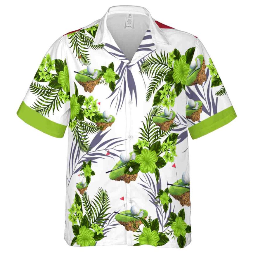 Golf US Flag Floral Hawaiian Shirt Fashion forward