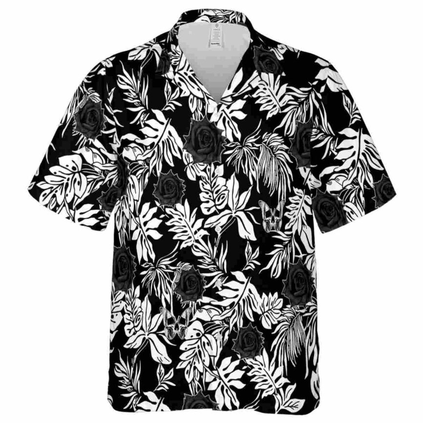 Goth Bold Foliage Hawaiian Shirt Fashion forward