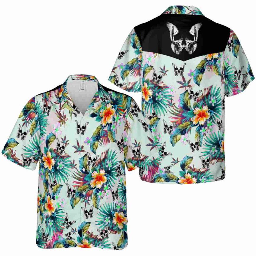 Goth Floral Burst Hawaiian Shirt Premium grade