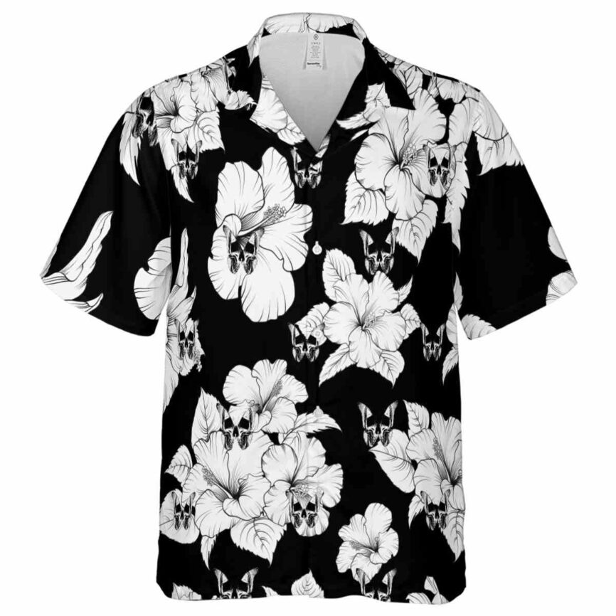Goth Hibiscus Flower Hawaiian Shirt Fashion forward