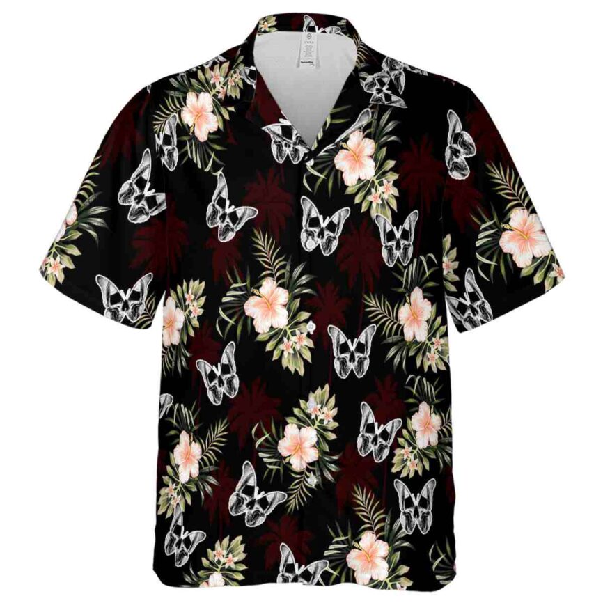 Goth Hibiscus Palm Hawaiian Shirt Fashion forward