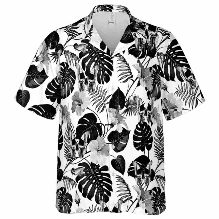 Goth Leaf Pattern Hawaiian Shirt Fashion forward