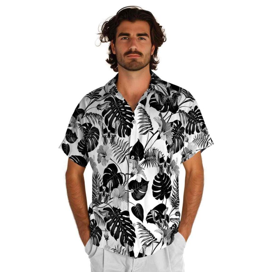 Goth Leaf Pattern Hawaiian Shirt New Arrival