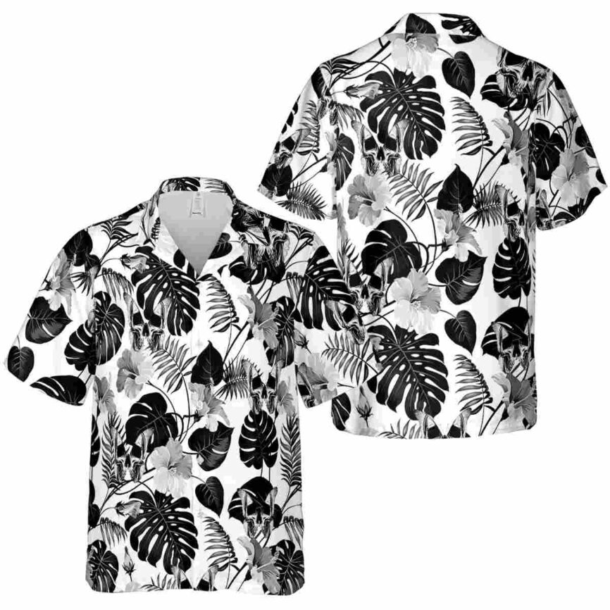 Goth Leaf Pattern Hawaiian Shirt Premium grade