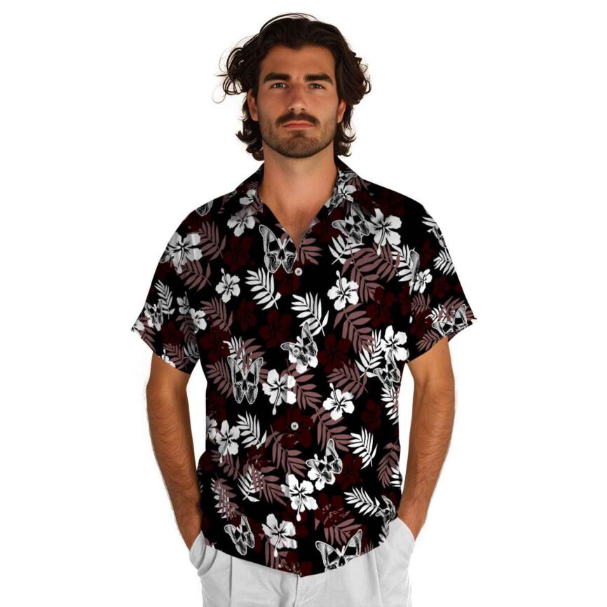 Goth Leafy Hibiscus Hawaiian Shirt New Arrival