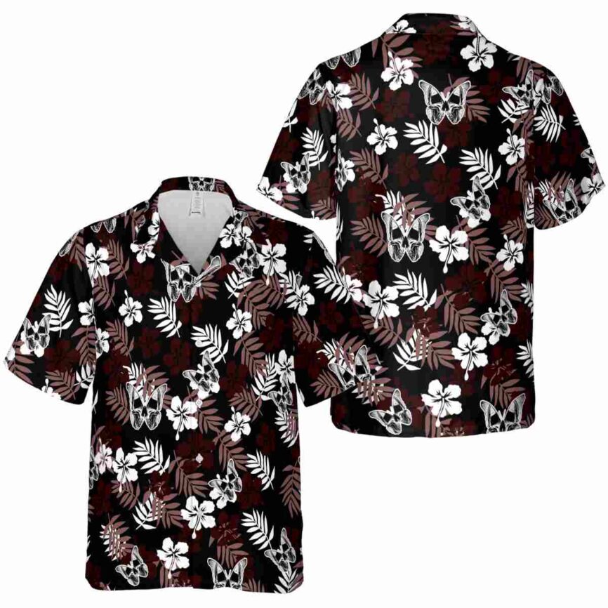 Goth Leafy Hibiscus Hawaiian Shirt Premium grade