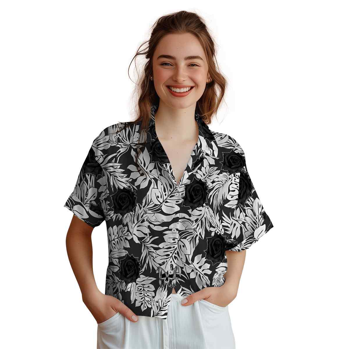Goth Monstera Foliage Hawaiian Shirt Top rated Goth Monstera Foliage Hawaiian Shirt Top rated