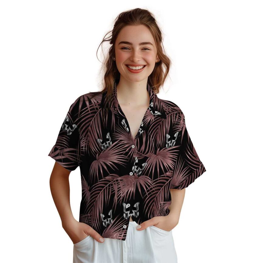 Goth Palm Frond Hawaiian Shirt Top rated
