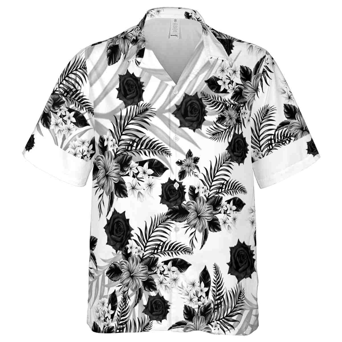 Goth Tropical Blossom Hawaiian Shirt Fashion forward Goth Tropical Blossom Hawaiian Shirt Fashion forward