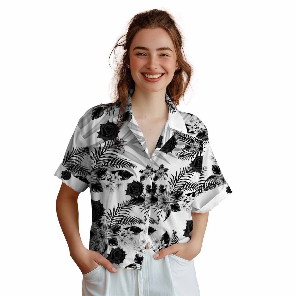 Goth Tropical Blossom Hawaiian Shirt Top rated Goth Tropical Blossom Hawaiian Shirt Top rated