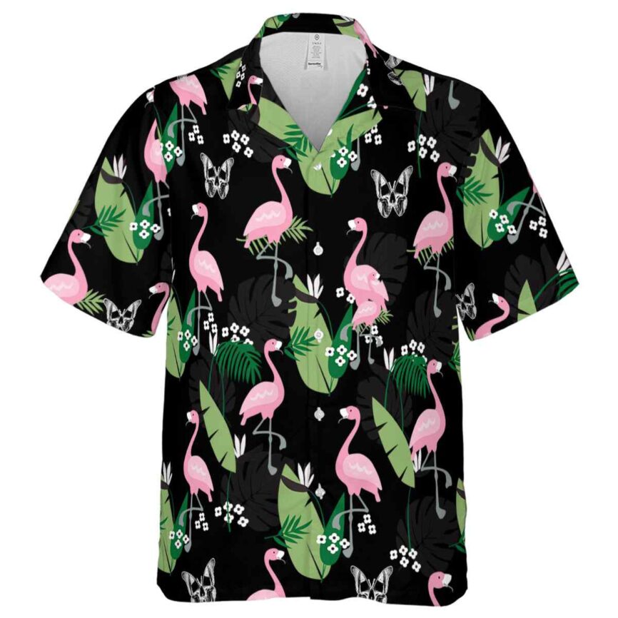 Goth Tropical Flamingo Hawaiian Shirt Fashion forward