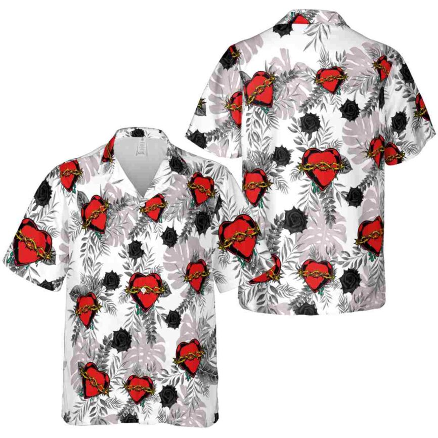 Goth Tropical Fronds Hawaiian Shirt Premium grade