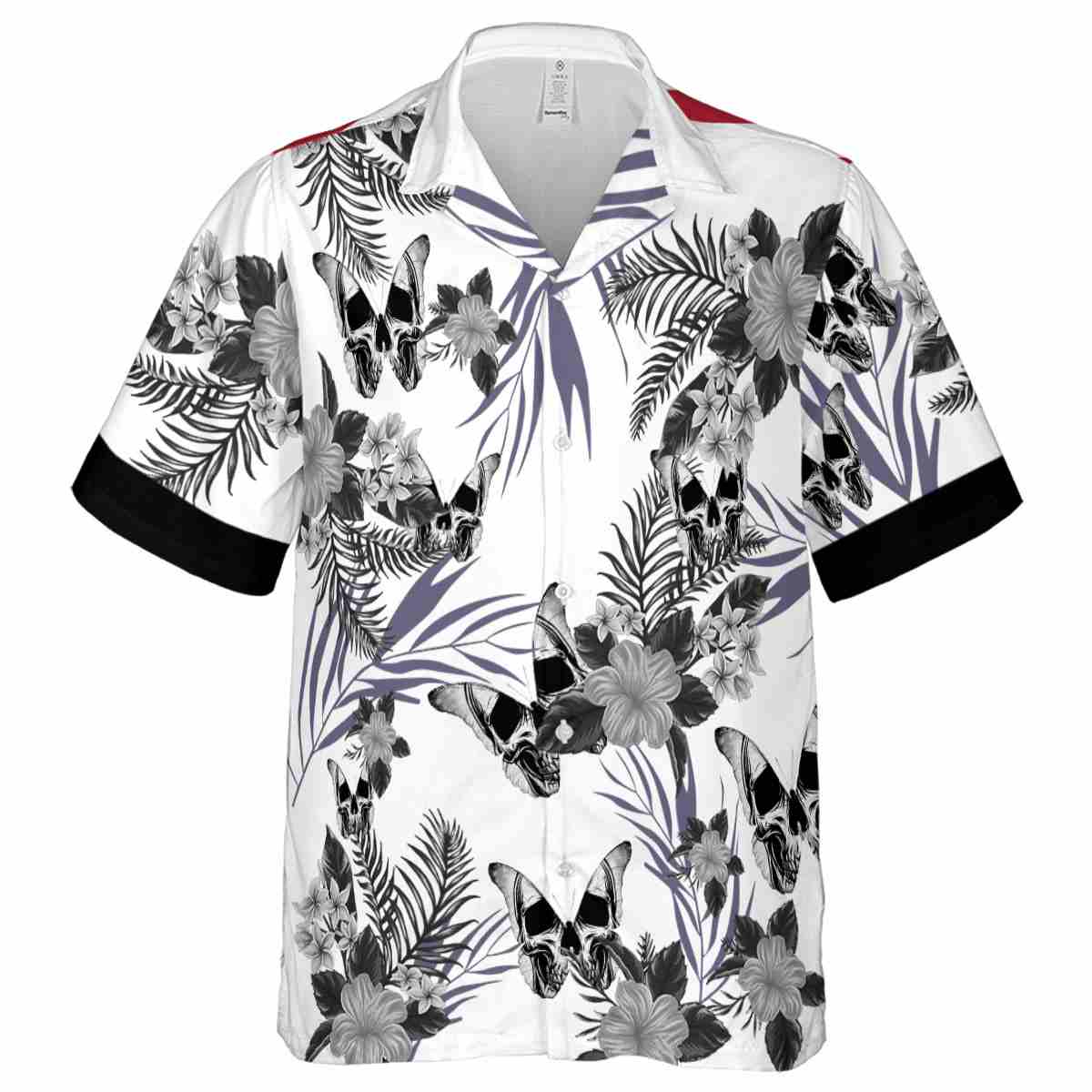 Goth US Flag Floral Hawaiian Shirt Fashion forward Goth US Flag Floral Hawaiian Shirt Fashion forward