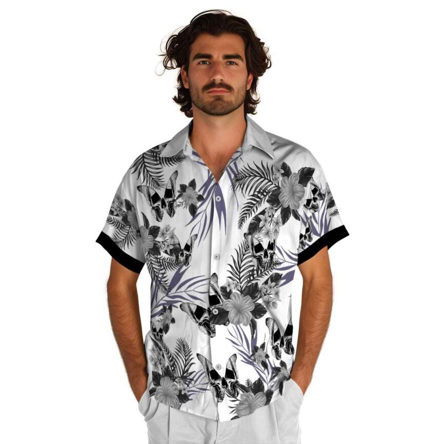 Goth US Flag Floral Hawaiian Shirt New Arrival