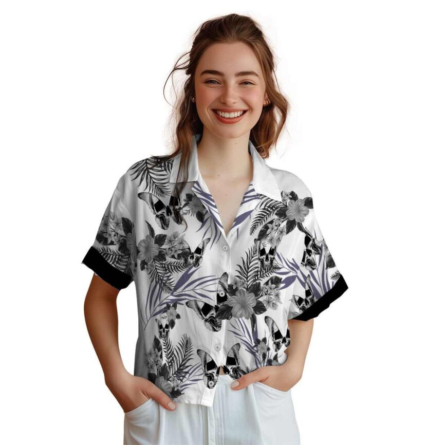 Goth US Flag Floral Hawaiian Shirt Top rated