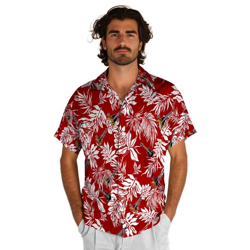 Guitar Bold Foliage Hawaiian Shirt New Arrival