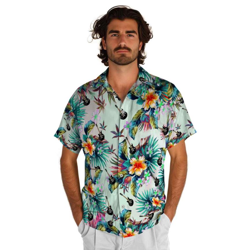 Guitar Floral Burst Hawaiian Shirt New Arrival