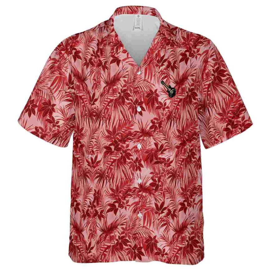 Guitar Foliage Print Hawaiian Shirt Fashion forward