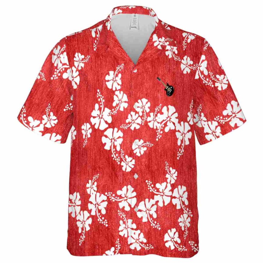 Guitar Hibiscus Blossom Hawaiian Shirt Fashion forward