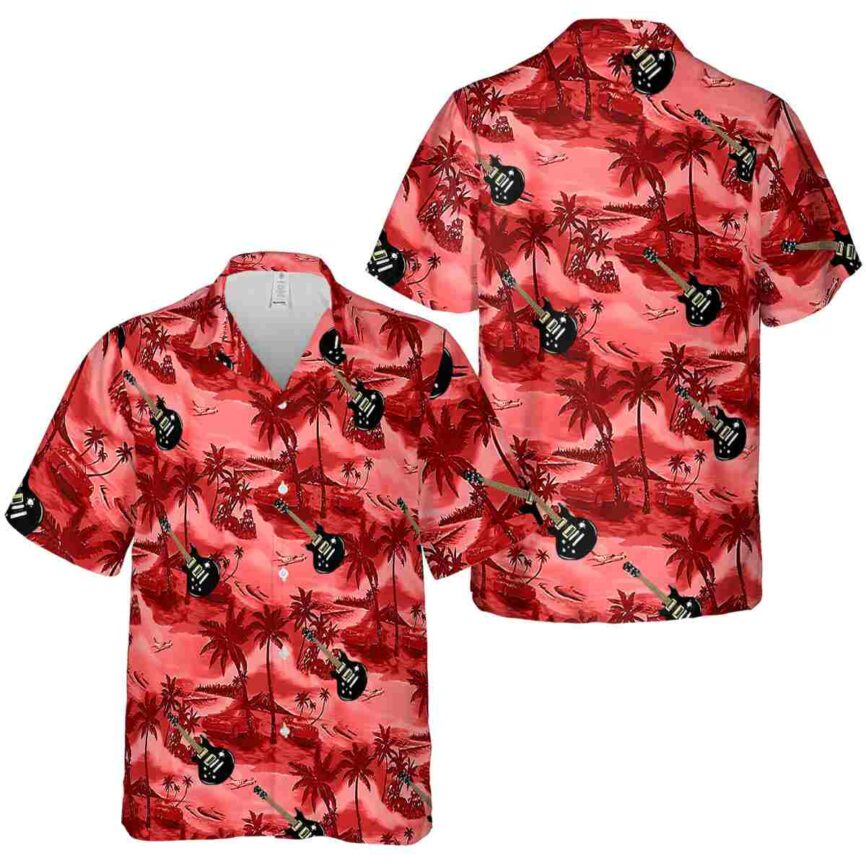 Guitar Island Beach Hawaiian Shirt Premium grade