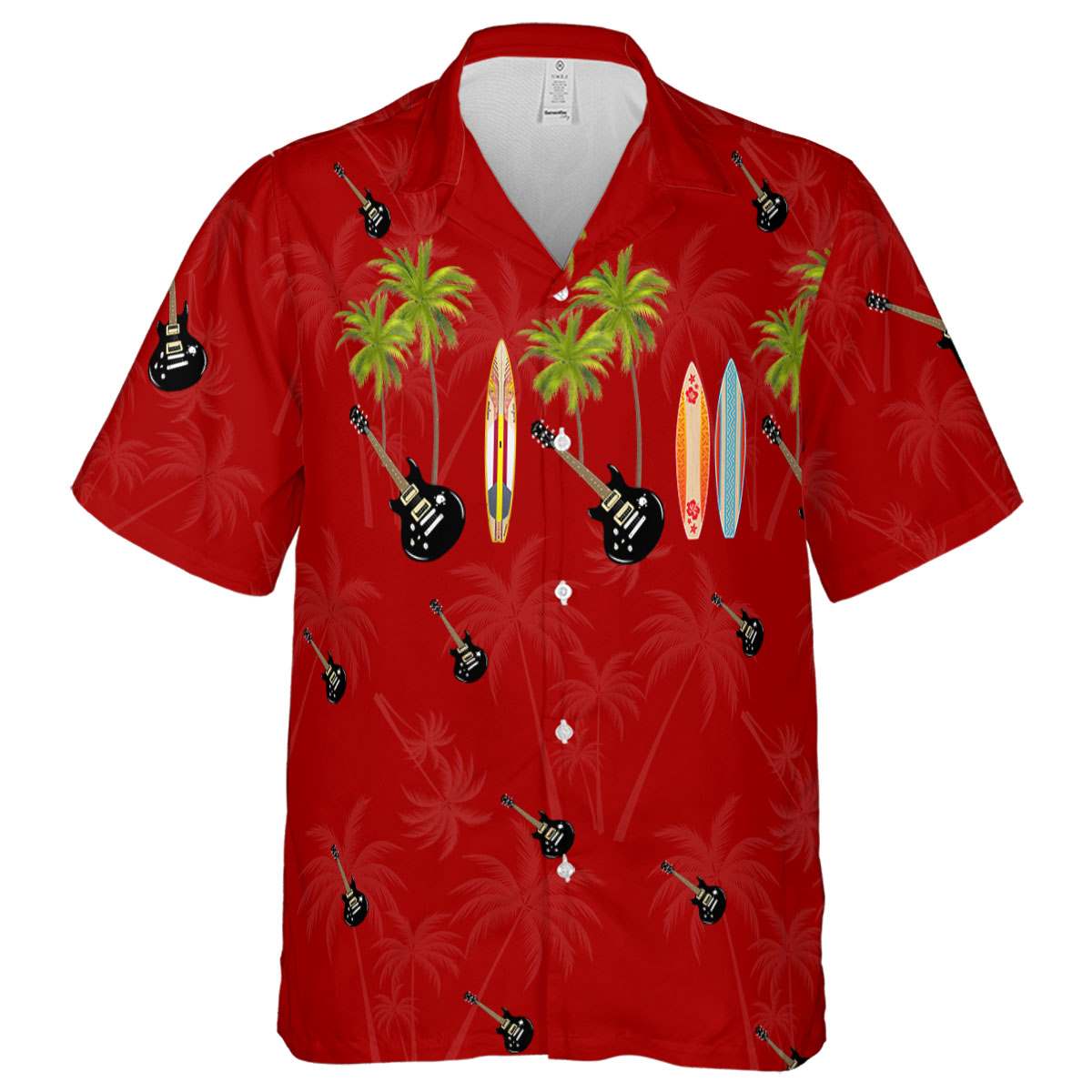 Guitar Island Theme Hawaiian Shirt Fashion forward Guitar Island Theme Hawaiian Shirt Fashion forward