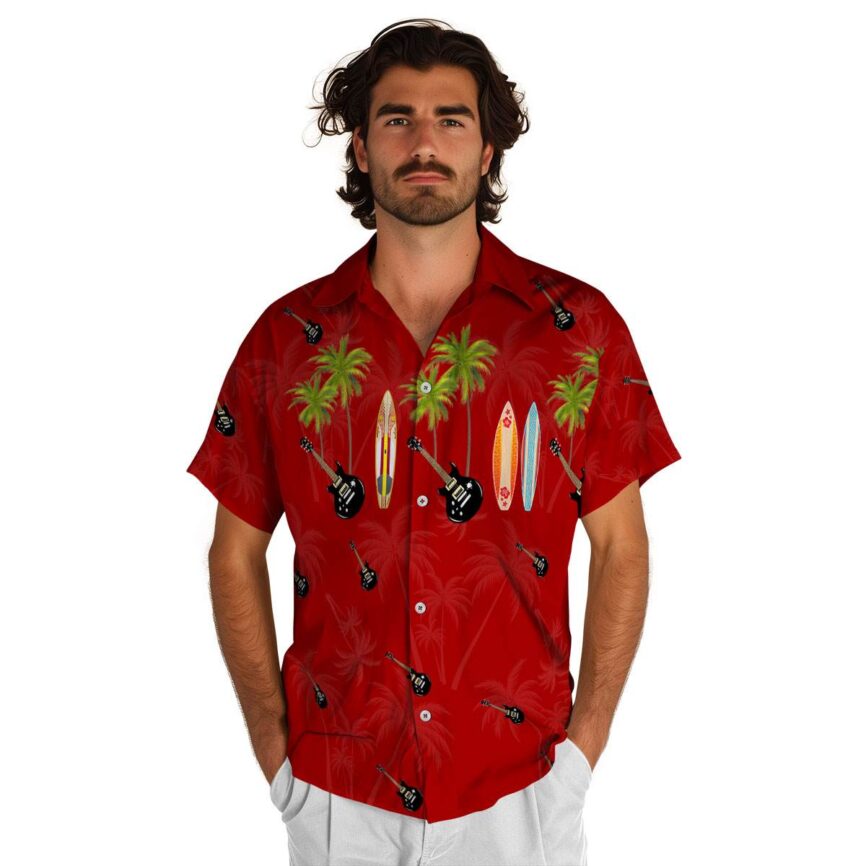 Guitar Island Theme Hawaiian Shirt New Arrival