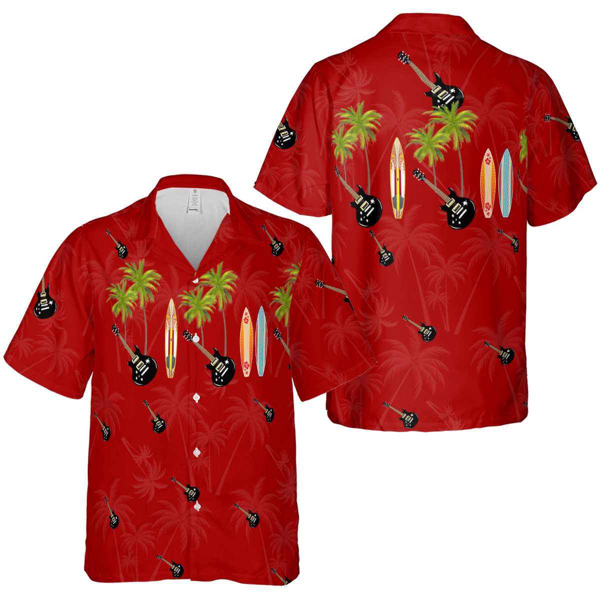 Guitar Island Theme Hawaiian Shirt Premium grade Guitar Island Theme Hawaiian Shirt Premium grade