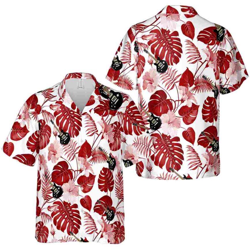 Guitar Leaf Pattern Hawaiian Shirt Premium grade