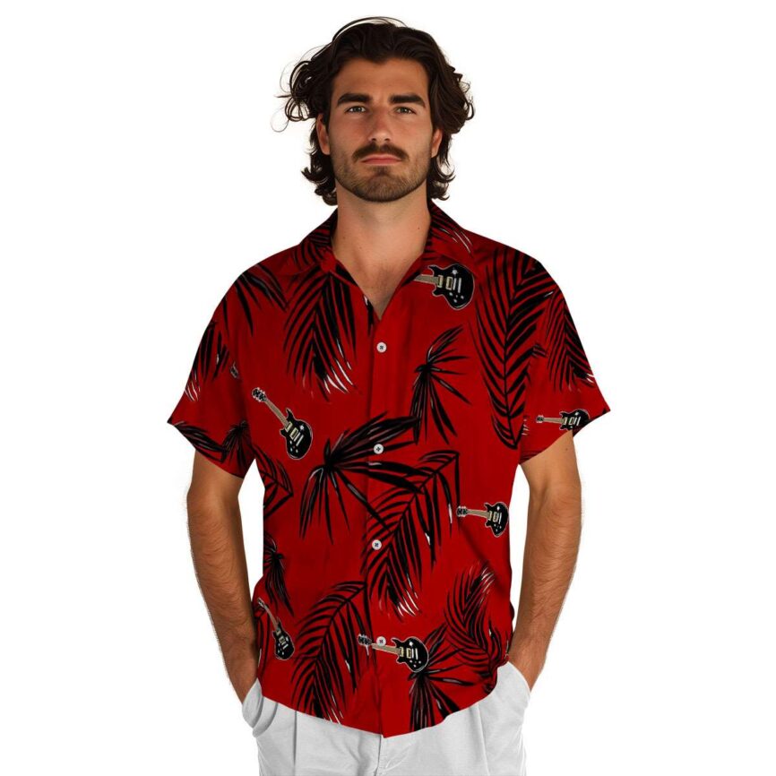 Guitar Monochrome Palm Hawaiian Shirt New Arrival