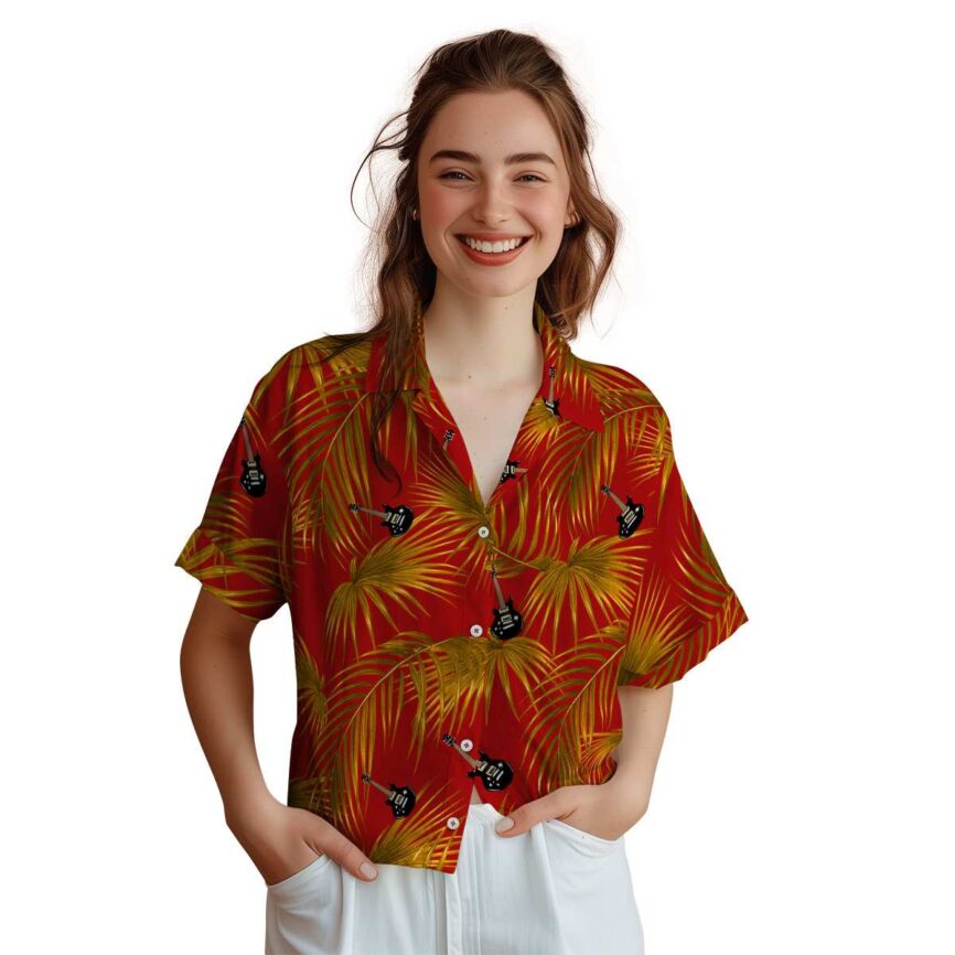 Guitar Palm Frond Hawaiian Shirt Top rated