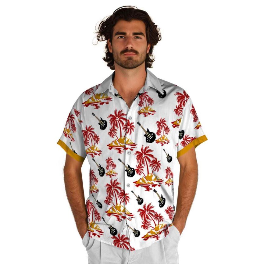 Guitar Palm Island Graphic Hawaiian Shirt New Arrival