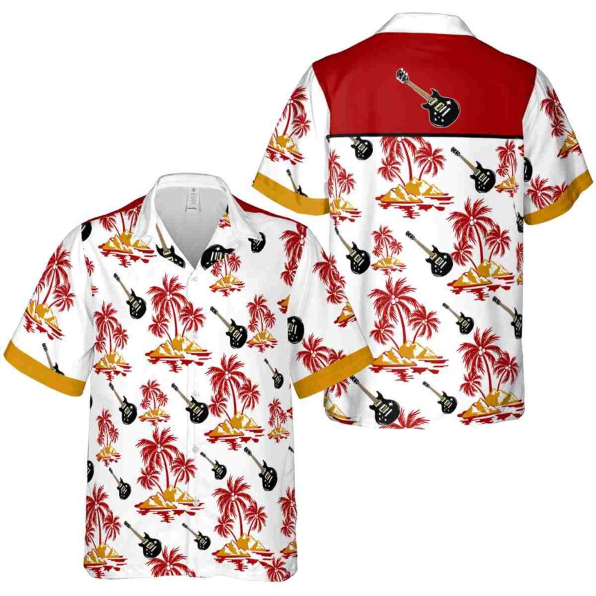 Guitar Palm Island Graphic Hawaiian Shirt Premium grade