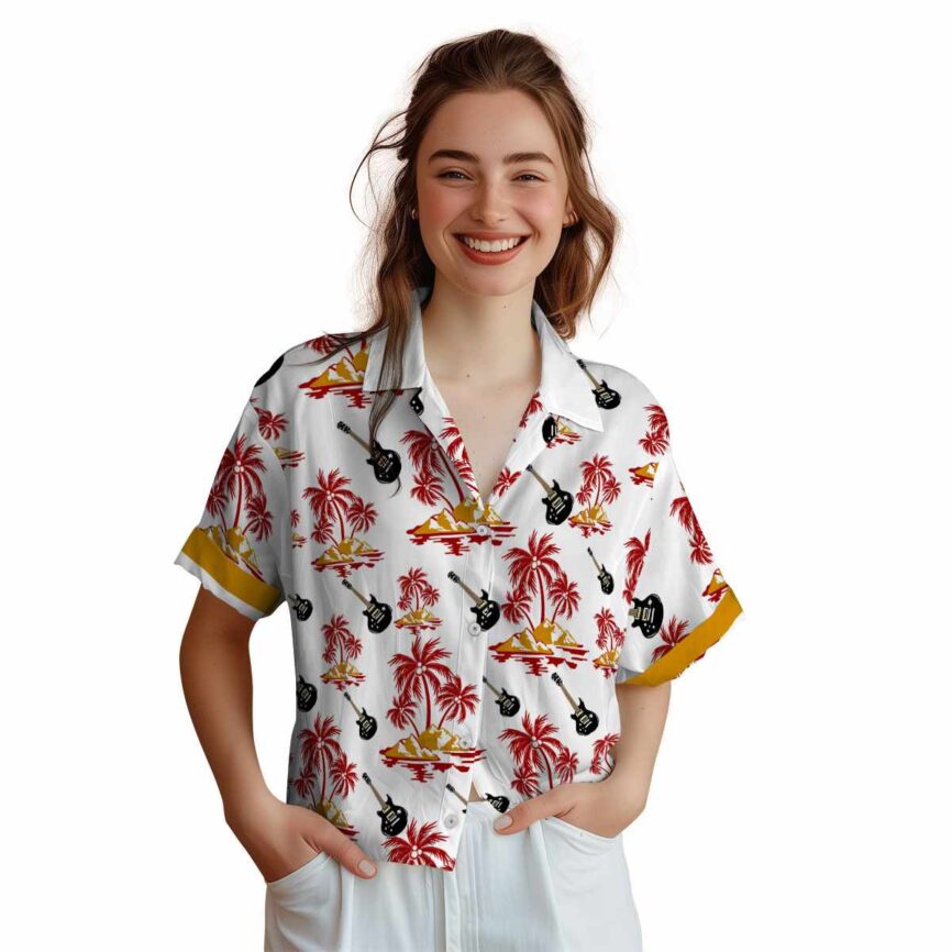 Guitar Palm Island Graphic Hawaiian Shirt Top rated